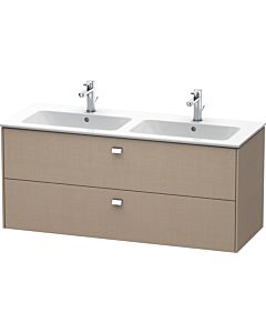 Duravit Brioso Waschtischunterbau BR410501075 1290x553 mm Leinen, 2 Auszüge, Griff Chrom