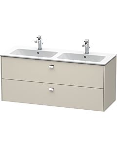 Duravit Brioso Waschtischunterbau BR410501091 1290x553 mm Taupe, 2 Auszüge, Griff Chrom