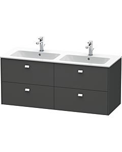 Duravit Brioso Waschtischunterbau BR410601049 1290x553 mm Graphit Matt, 4 Auszüge, Griff Chrom