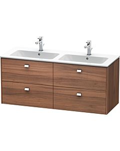 Duravit Brioso Waschtischunterbau BR410601079 1290x553 mm, Nussbaum Natur/Chrom, 4 Auszüge