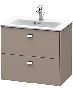 Duravit Brioso Waschtischunterbau BR411001043 Compact 620x553 Basalt Matt, 2 Ausz., Griff Chrom