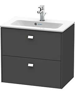 Duravit Brioso Waschtischunterbau BR411001049 Compact 620x553 Graphit Matt, 2 Ausz., Griff Chrom