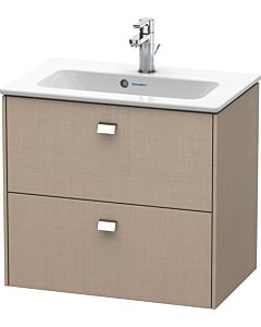 Duravit Brioso Waschtischunterbau BR411001075 Compact 620x553 Leinen, 2 Ausz., Griff Chrom