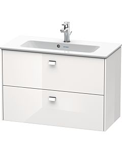 Duravit Brioso Vanity unit BR411101022 Compact 820x553 White high gloss, 2 drawers, chrome handle