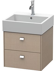 Duravit Brioso Waschtischunterbau BR415201075 484x459mm, Leinen, 2 Auszüge, Griff Chrom