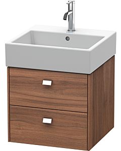Duravit Brioso Waschtischunterbau BR415201079 484x459mm, Nussbaum Natur/Chrom, 2 Auszüge