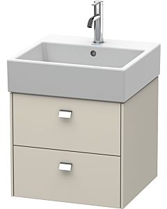 Duravit Brioso Waschtischunterbau BR415201091 484x459mm, Taupe, 2 Auszüge, Griff Chrom