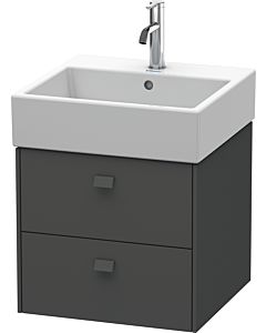 Duravit Brioso Waschtischunterbau BR415204949 484x459mm, Graphit Matt, 2 Auszüge