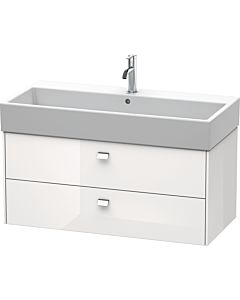Duravit Brioso Waschtischunterbau BR415601022 984x459mm, Weiß Hochglanz, 2 Auszüge, Griff Chrom