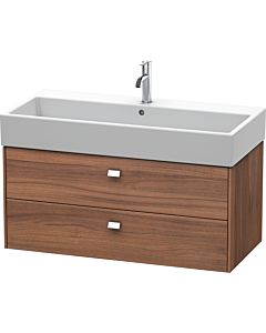 Duravit Brioso Waschtischunterbau BR415601079 984x459mm, Nussbaum Natur/Chrom, 2 Auszüge
