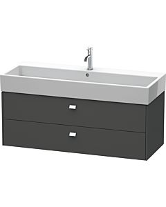 Duravit Brioso Waschtischunterbau BR415701049 1184x459mm, Graphit Matt, 2 Auszüge, Griff Chrom