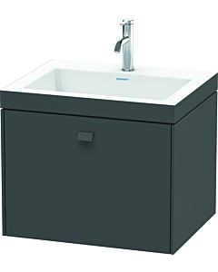 Duravit Brioso c-bonded Waschtisch mit Unterbau BR4600N4949, 60x48cm, Graphit Matt, ohne Hahnloch