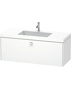 Duravit Brioso c-bonded washbasin with substructure BR4603O1018, 120x48cm, Weiß Matt / chrome, 2000 tap hole