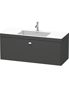 Duravit Brioso c-bonded washbasin with substructure BR4603O1049, 120x48cm Graphit Matt / chrome, 2000 .