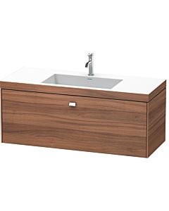 Duravit Brioso c-bonded vanity unit set BR4603O1079 120 x 48 cm, chrome/natural walnut, 2000 tap hole