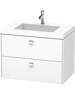 Duravit Brioso c-bonded washbasin with base BR4606O1018, 80x48cm, Weiß Matt / chrome, 2000 tap hole