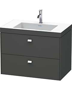 Duravit Brioso c-bonded washbasin with substructure BR4606O1049, 80x48cm, Graphit Matt / chrome, 2000 .