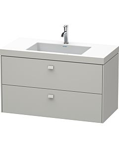 Duravit Brioso c-bonded washbasin with substructure BR4607O0707, 100x48cm, Betongrau Matt , 2000 Hanloch