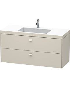 Duravit Brioso c-bonded washbasin with substructure BR4608O9191, 120x48cm, Taupe , 2000 Hanloch