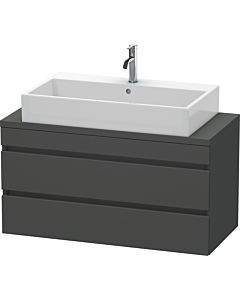 Duravit DuraStyle vanity unit DS530904949 100 x 47.8 cm, matt graphite, for console, 2 drawers