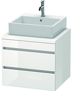 Duravit DuraStyle vanity unit DS531502218 60 x 54.8 cm, white high gloss / white matt, for console, 2 drawers