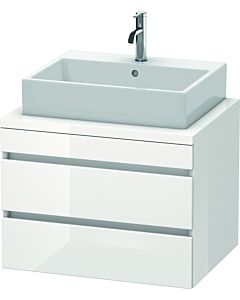 Duravit DuraStyle vanity unit DS531602243 70 x 54.8 cm, white high gloss / basalt matt, for console, 2 drawers