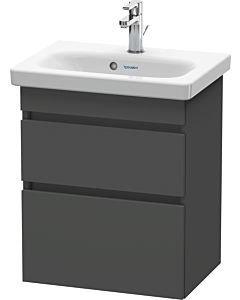 Duravit DuraStyle Waschtisch-Unterschrank DS640304949 50 x 36,8 cm, graphit matt, 2 Schubkästen, wandhängend