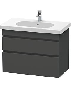 Duravit DuraStyle vanity unit DS648404949 80 x 45.3 cm, matt graphite, 2 drawers, wall-hung