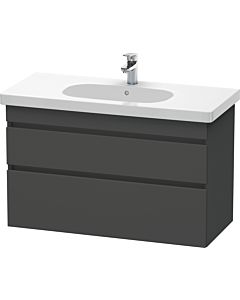 Duravit DuraStyle vanity unit DS648504949 100 x 45.3 cm, matt graphite, 2 drawers, wall-hung