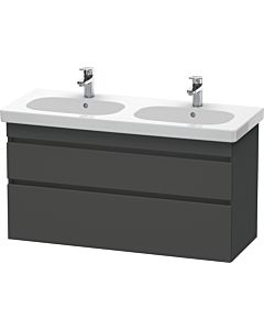 Duravit DuraStyle Waschtisch-Unterschrank DS648604949 115 x 45,3 cm, graphit matt, 2 Schubkästen, wandhängend