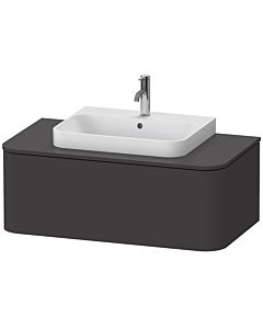 Duravit Happy D.2 Plus Waschtisch-Unterschrank HP494108080 100x55cm, für Konsole, 1 Auszug, für Aufsatzbecken, graphit supermatt