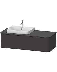 Duravit Happy D.2 HP4942L8080 35,4 x 130 x 55 cm, coulissant 2000 , pour Aufsatzbecken , gauche, graphite supermatt