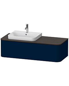 Duravit Happy D.2 Waschtisch-Unterschrank HP4942L9898 35,4 x 130 x 55 cm, 1 Auszug, für Aufsatzbecken, links, nachtblau seidenmatt