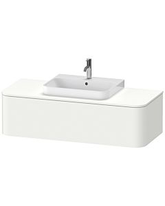 Duravit Happy D.2 Plus Waschtisch-Unterschrank HP4942M3636 130x55cm, 1 Auszug, für Aufsatzbecken, Becken mittig, weiß seidenmatt