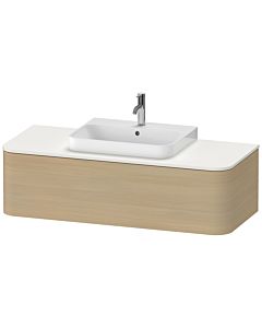 Duravit Happy D.2 Plus Waschtisch-Unterschrank HP4942M7171 130x55cm, 1 Auszug, für Aufsatzbecken, Becken mittig, mediterrane Eiche