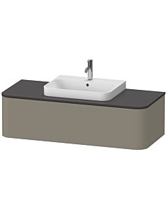 Duravit Happy D.2 Waschtisch-Unterschrank HP4942M9292 35,4 x 130 x 55 cm, 1 Auszug, für Aufsatzbecken, mitte, steingrau seidenmatt