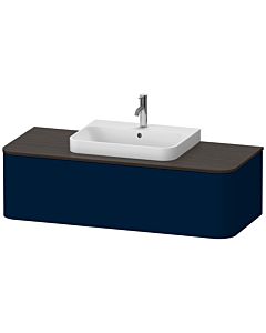 Duravit Happy D.2 Waschtisch-Unterschrank HP4942M9898 35,4 x 130 x 55 cm, 1 Auszug, für Aufsatzbecken, mitte, nachtblau seidenmatt