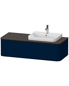 Duravit Happy D.2 Plus vanity unit HP4942R9898 130x55cm, 2000 pull-out, for Aufsatzbecken , basin on the right, midnight blue satin finish