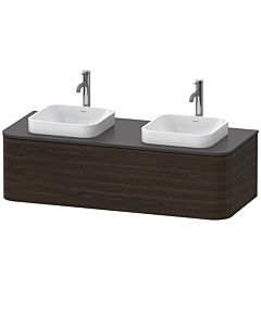 Duravit Happy D.2 Duravit match0 HP4943B6969 35,4 x 130 x 55 cm, coulissant 2000 , pour console, noyer brossé