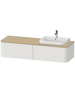 Duravit Happy D.2 Plus meuble sous vasque HP4944R3939 160x55cm, 2 tiroirs, pour Aufsatzbecken , vasque à droite, nordic blanc