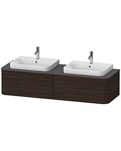 Duravit Happy D.2 Duravit Happy D.2 HP4946B6969 35.4 x 160 x 55 cm, 2 Aufsatzbecken , for Aufsatzbecken , both sides, brushed walnut