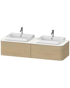 Duravit Happy D.2 Waschtisch-Unterschrank HP4946B7171 35,4 x 160 x 55 cm, 2 Auszüge, für Aufsatzbecken, beidseitig, mediterrane Eiche