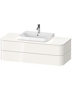 Duravit Happy D.2 Plus meuble-lavabo HP496202222 130x55cm, 2 tiroirs, pour lavabo, blanc brillant
