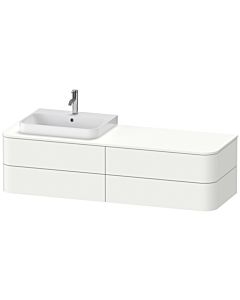 Duravit Happy D.2 Plus meuble sous-vasque HP4963L3636 160x55cm, pour console, 4 tiroirs, pour lavabo, gauche, blanc mat