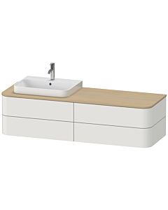 Duravit Happy D.2 Plus Waschtisch-Unterschrank HP4963L3939 160x55cm, für Konsole, 4 Schubkästen, für Möbelwaschtisch, links, nordic weiß seidenmatt