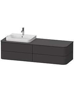 Duravit Happy D.2 Duravit Happy D.2 HP4963L8080 40.8 x 160 x 55 cm, 4 drawers, for furniture washbasin, left, graphite super matt