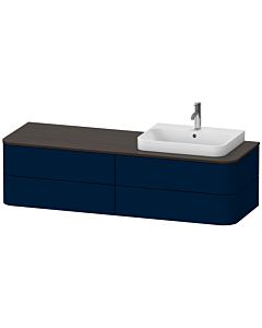 Duravit Happy D.2 Plus Waschtisch-Unterschrank HP4963R9898 160x55cm, für Konsole, 4 Schubkästen, für Möbelwaschtisch, rechts, nachtblau seidenmatt