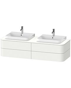 Duravit Happy D.2 Waschtisch-Unterschrank HP4964B3636 40,8 x 160 x 55 cm, 4 Schubkästen, für Möbelwaschtisch, beidseitig, weiß seidenmatt