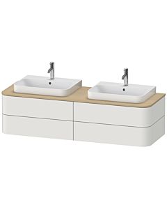 Duravit Happy D.2 Waschtisch-Unterschrank HP4964B3939 40,8 x 160 x 55 cm, 4 Schubkästen, für Möbelwaschtisch, beidseitig, nordic weiß seidenmatt