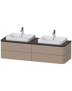 Duravit Happy D.2 Waschtisch-Unterschrank HP4964B7575 40,8 x 160 x 55 cm, 4 Schubkästen, für Möbelwaschtisch, beidseitig, leinen